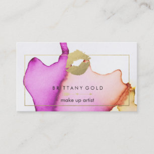 Makeup Artist Business Card - Chic Watercolor