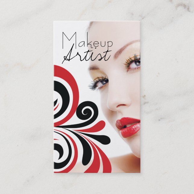 Makeup Artist Business Card Template (Front)