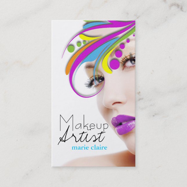 Makeup Artist Business Card Template (Front)
