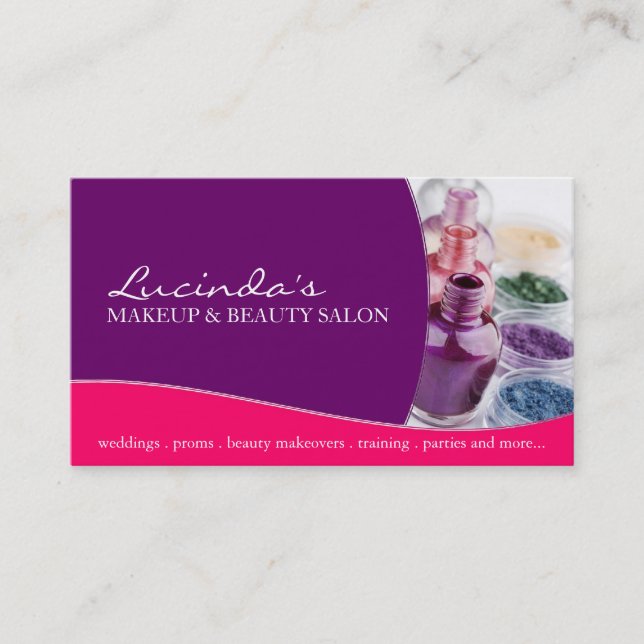 Makeup Artist ~ Business Card Template (Front)