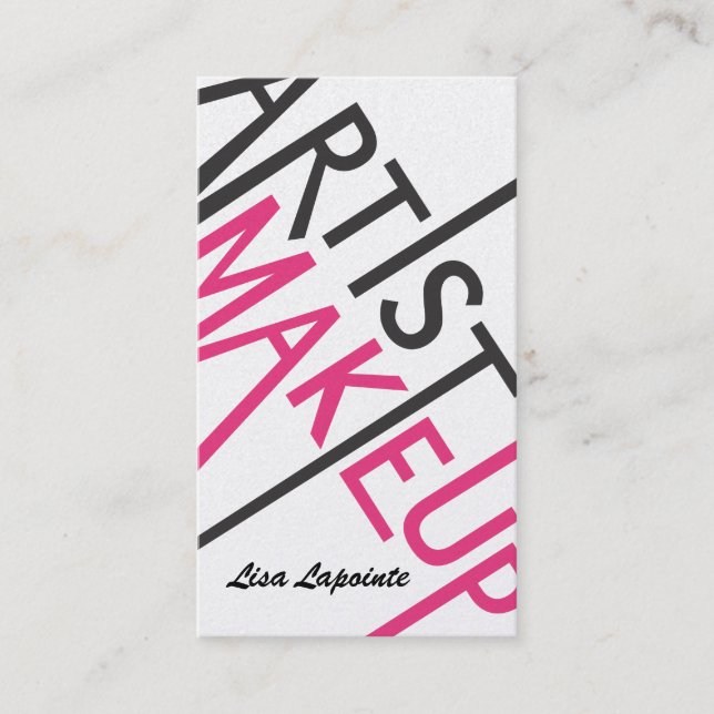 Makeup Artist Business Cards (Front)