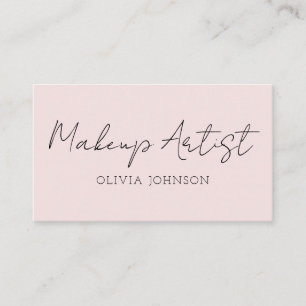 Makeup Artist Business Cards Signature Script