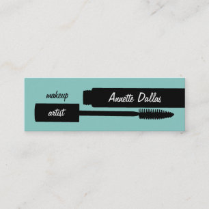 Makeup artist business cards teal