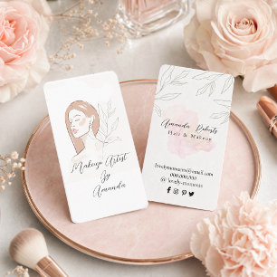Makeup Artist Chic Beauty Natural Business Card