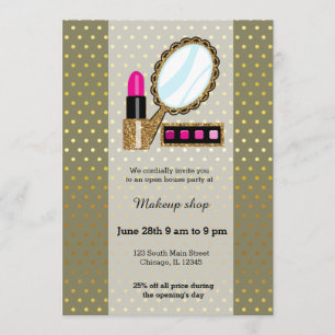 Makeup artist - choose background colour invitation