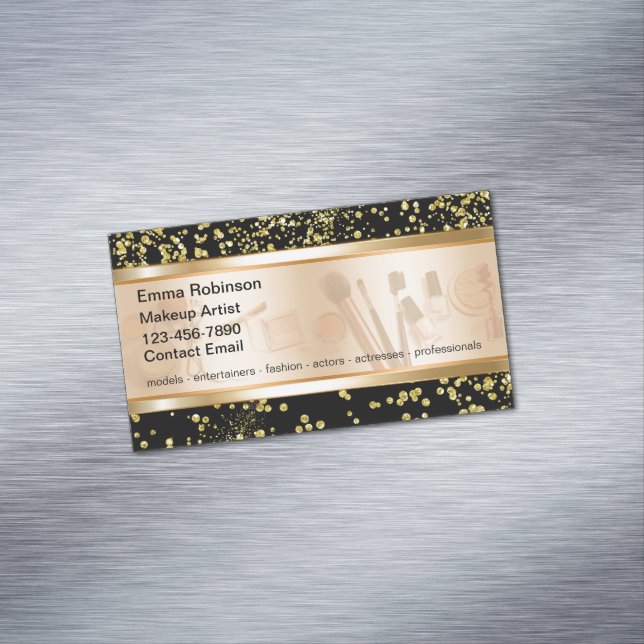 Makeup Artist Classy Magnetic Business Card (In Situ)