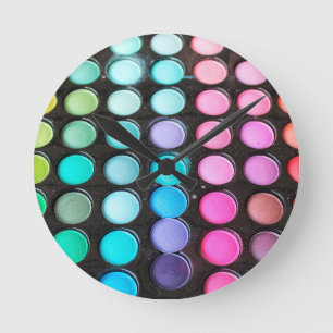 Makeup Artist Colourful Eyeshadow Makeup Pallet Round Clock