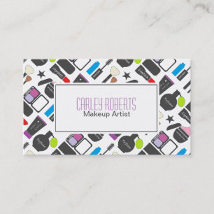 Makeup Artist Colourful Pattern Business Card