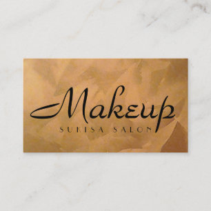 Makeup Artist Copper Metallic Business Card