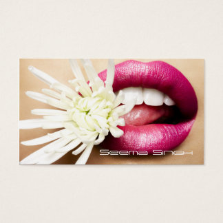 Makeup Artist cosmetics lips white flower