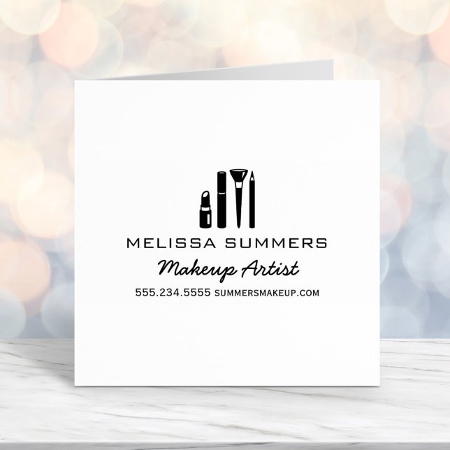Makeup Artist Cosmetics Lipstick Mascara Address Self-inking Stamp (Creator Uploaded)