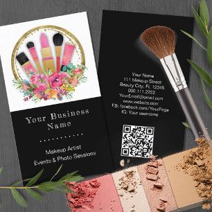 Makeup Artist Cosmetologist Beautician QR Code Business Card