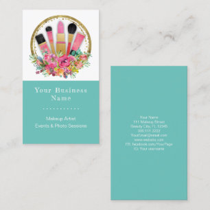 Makeup Artist Cosmetologist Beautician QR Code Business Card