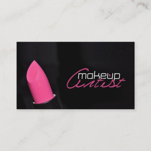 Makeup Artist Cosmetologist Cosmetology Beauty Business Card (Front)
