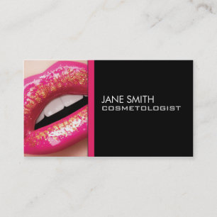 Makeup Artist Cosmetologist Cosmetology Elegant Business Card