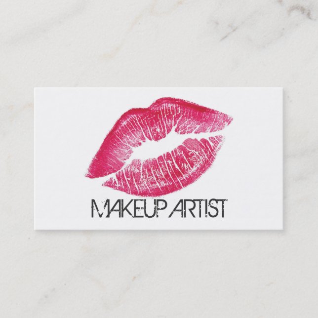 Makeup Artist Cosmetologist Cosmetology Elegant Business Card (Front)