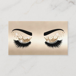 Makeup artist Crown Lashes Beauty Salon Extension Business Card