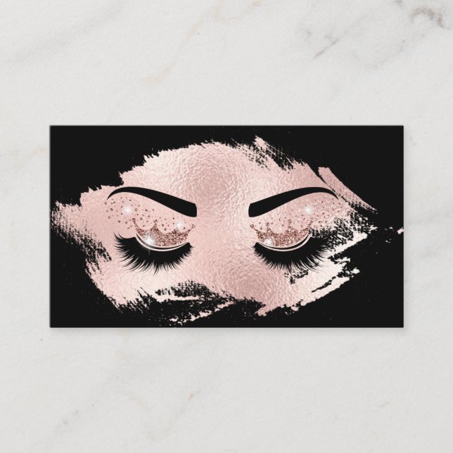 Makeup artist Crown Lashes Beauty Salon Extension Business Card (Front)