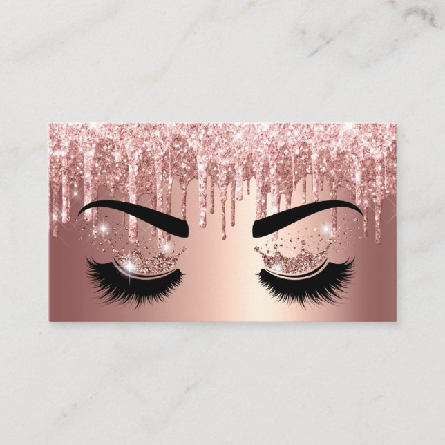 Makeup artist Crown Lashes Beauty Salon Extension Business Card (Front)