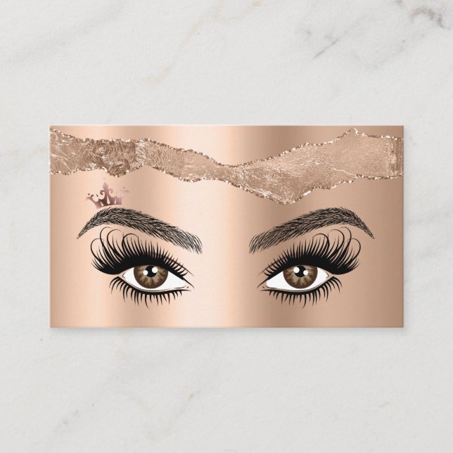 Makeup artist Crown Lashes Beauty Salon Extension  Business Card (Front)