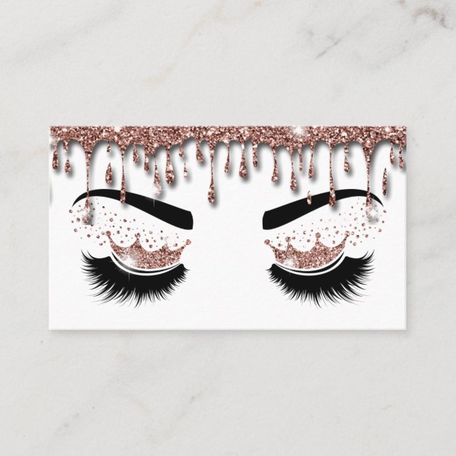 Makeup artist Crown Lashes Beauty Salon Extension Business Card (Front)