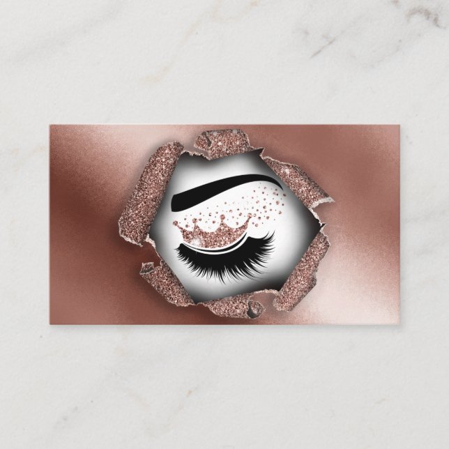 Makeup artist Crown Lashes Beauty Salon Extension Business Card (Front)
