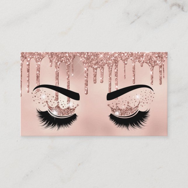 Makeup artist Crown Lashes Beauty Salon Extension Business Card (Front)