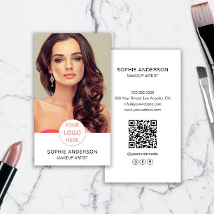 Makeup Artist Custom Logo Photo White Business Card