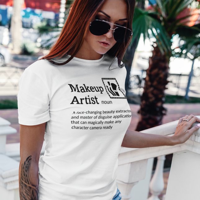 Makeup Artist Definition Light Mode - Film Crew T-Shirt (Creator Uploaded)