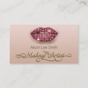 Makeup Artist/Diamonds Sparkle Lips Business Card