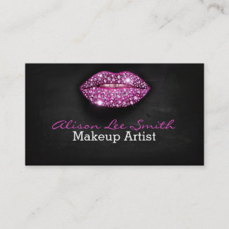 Makeup Artist/Diamonds Sparkle Lips Business Card