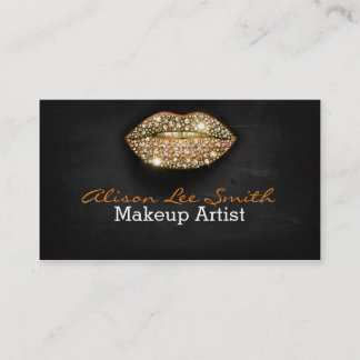 Makeup Artist/Diamonds Sparkle Lips Business Card