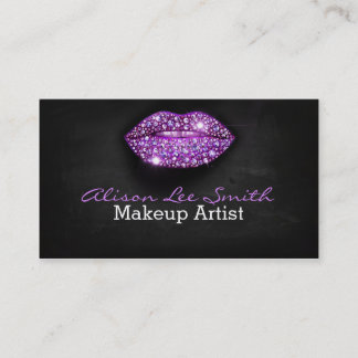 Makeup Artist/Diamonds Sparkle Lips Business Card