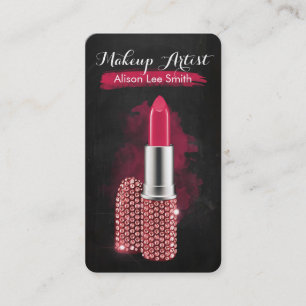 Makeup Artist/Diamonds Sparkle Lipstick Business Card