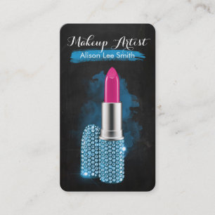 Makeup Artist/Diamonds Sparkle Lipstick Business Card