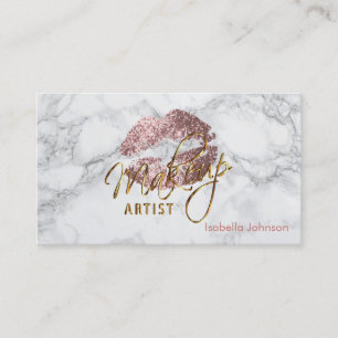 Makeup Artist Dusty Rose Appointment Card