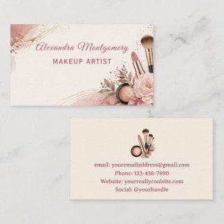 Makeup Artist Elegant Business Card