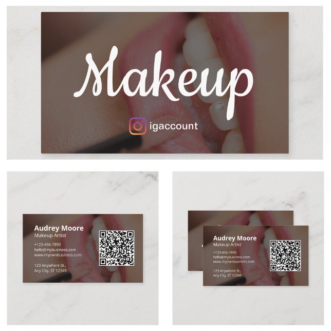 Makeup Artist Elegant Minimalist Business Card (Makeup Artist Elegant Minimalist Business Card)