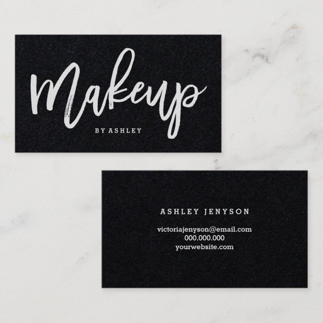 Makeup artist elegant typography business card (Front/Back)