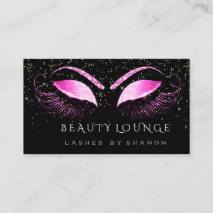 Makeup Artist Event Lash Fuchsia Pink Black Spark Appointment Card