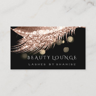 Makeup Artist Event Lashes Stylist Rose Gold Appointment Card