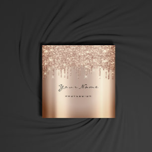 Makeup Artist Event Planner Glitter Spark Event Square Business Card