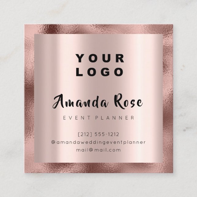 Makeup Artist Event Planner Rose Eyelashes Logo Appointment Card (Front)