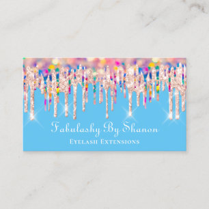 Makeup Artist Event Wedding Blue Unicorn Holograph Business Card