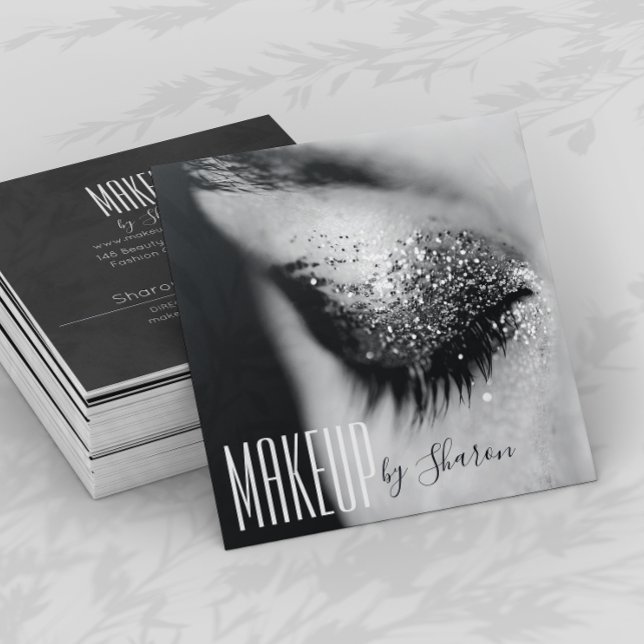 Makeup Artist Eye Black & White Business Card (Creator Uploaded)
