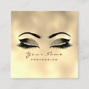 Makeup Artist Eyebrow Eye Lash Lux Glitter Waxing Square Business Card