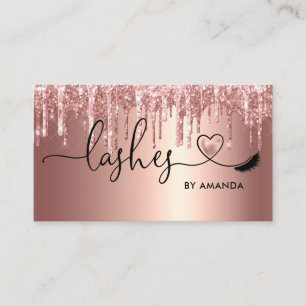 Makeup Artist Eyebrow Eyes Lashes Heart Business Card