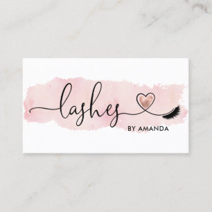 Makeup Artist Eyebrow Eyes Lashes Heart Business Card
