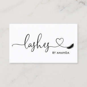 Makeup Artist Eyebrow Eyes Lashes Heart Business Card