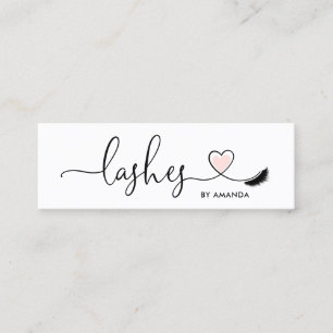 Makeup Artist Eyebrow Eyes Lashes Heart Mini Business Card